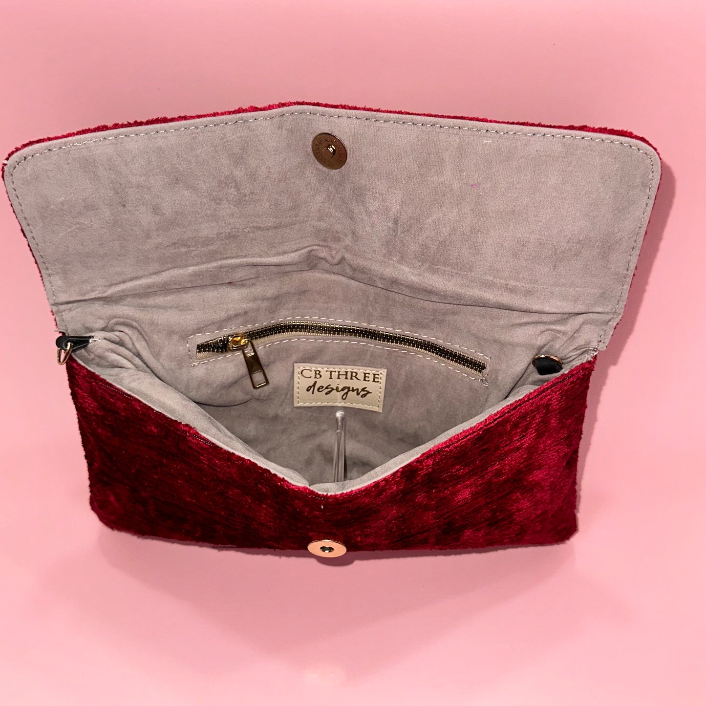 Red Ikat Clutch