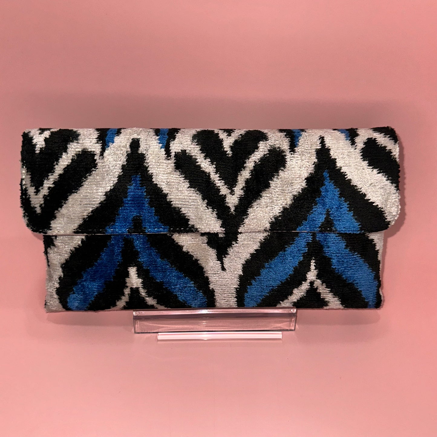 Blue, Black and White Clutch
