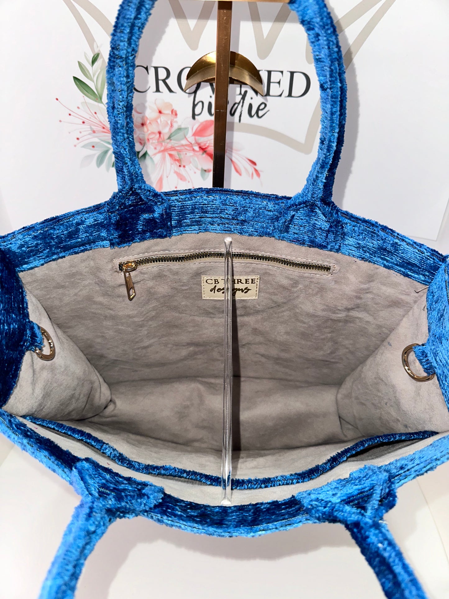 Royal Blue Medium Ikat Tote